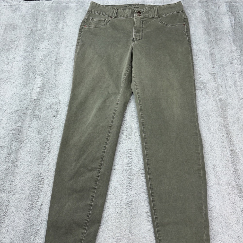 Maurices‎ Jeans Women's 3/4 Olive Green High Rise Jegging Jeans 14w